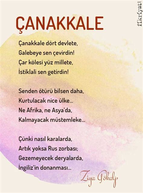 Çanakkale Şiiri .